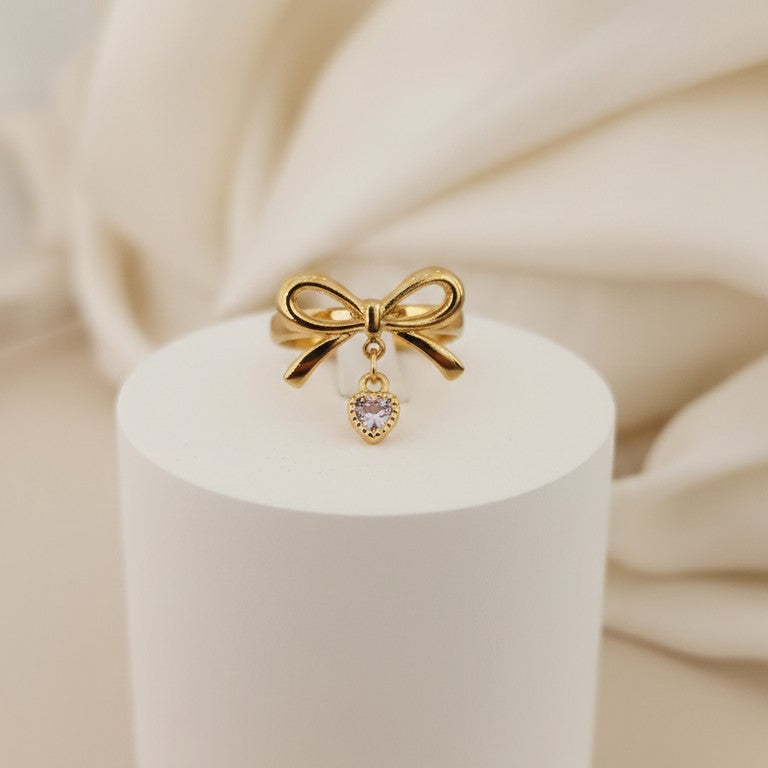 ZEO'US Ayarlanabilir Pure Love Fiyonk Ring