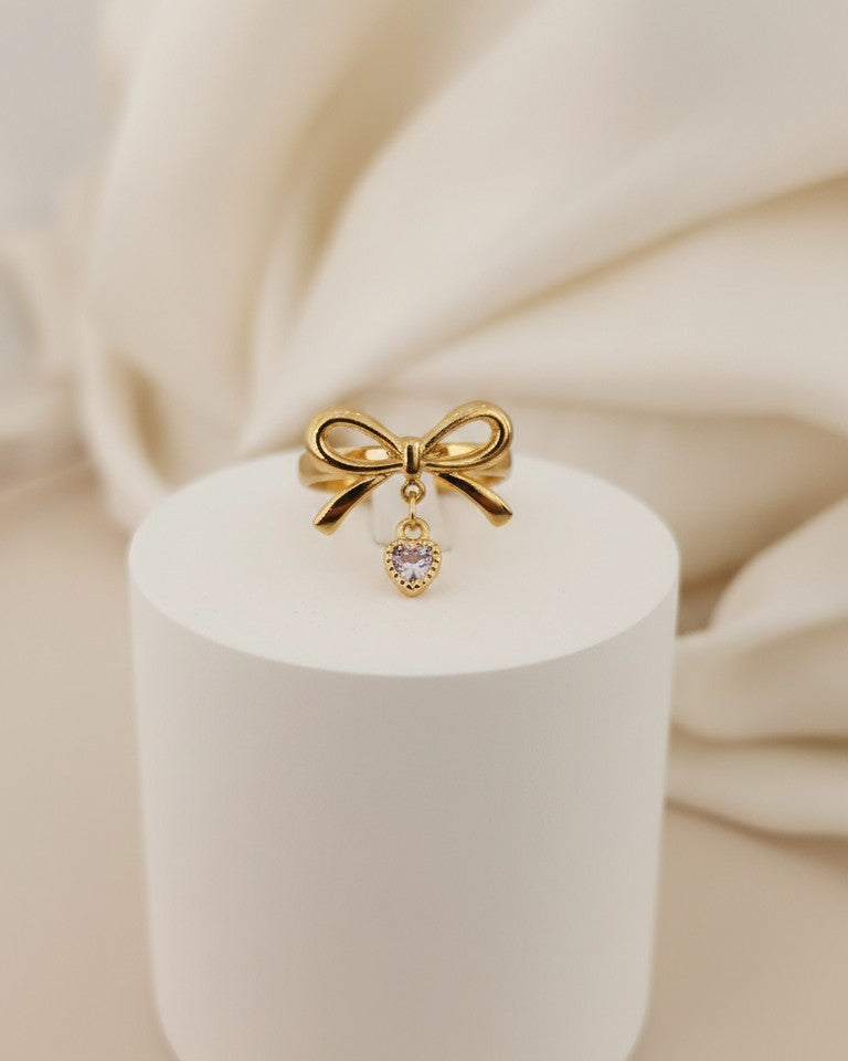 ZEO'US Ayarlanabilir Pure Love Fiyonk Ring
