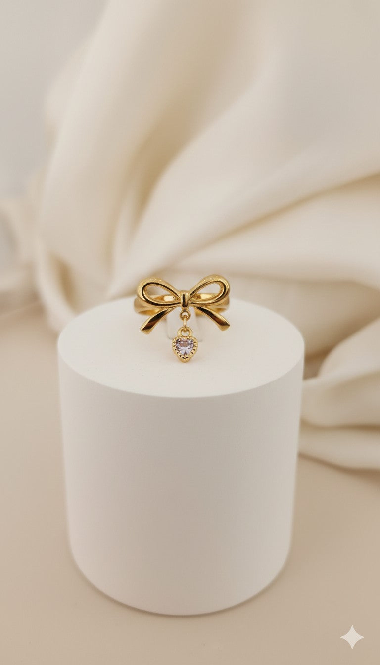 ZEO'US Ayarlanabilir Pure Love Fiyonk Ring