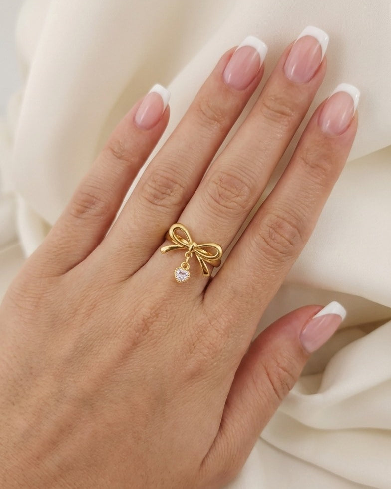 ZEO'US Ayarlanabilir Pure Love Fiyonk Ring