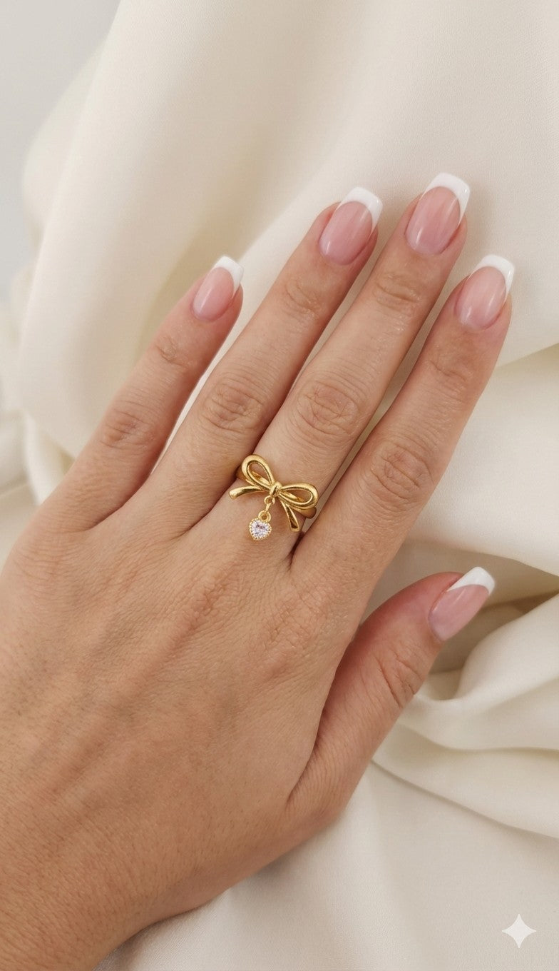 ZEO'US Ayarlanabilir Pure Love Fiyonk Ring