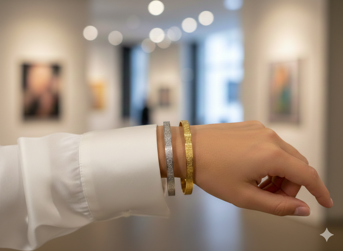 ZEOU’S AYETEL KÜRSİ Zarif Motifli Bilezik