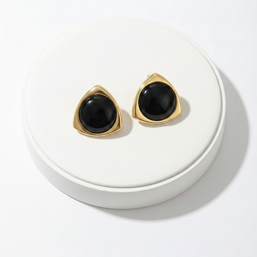 ZEOU'S NÉRIA Geometrik Taşlı Küpe