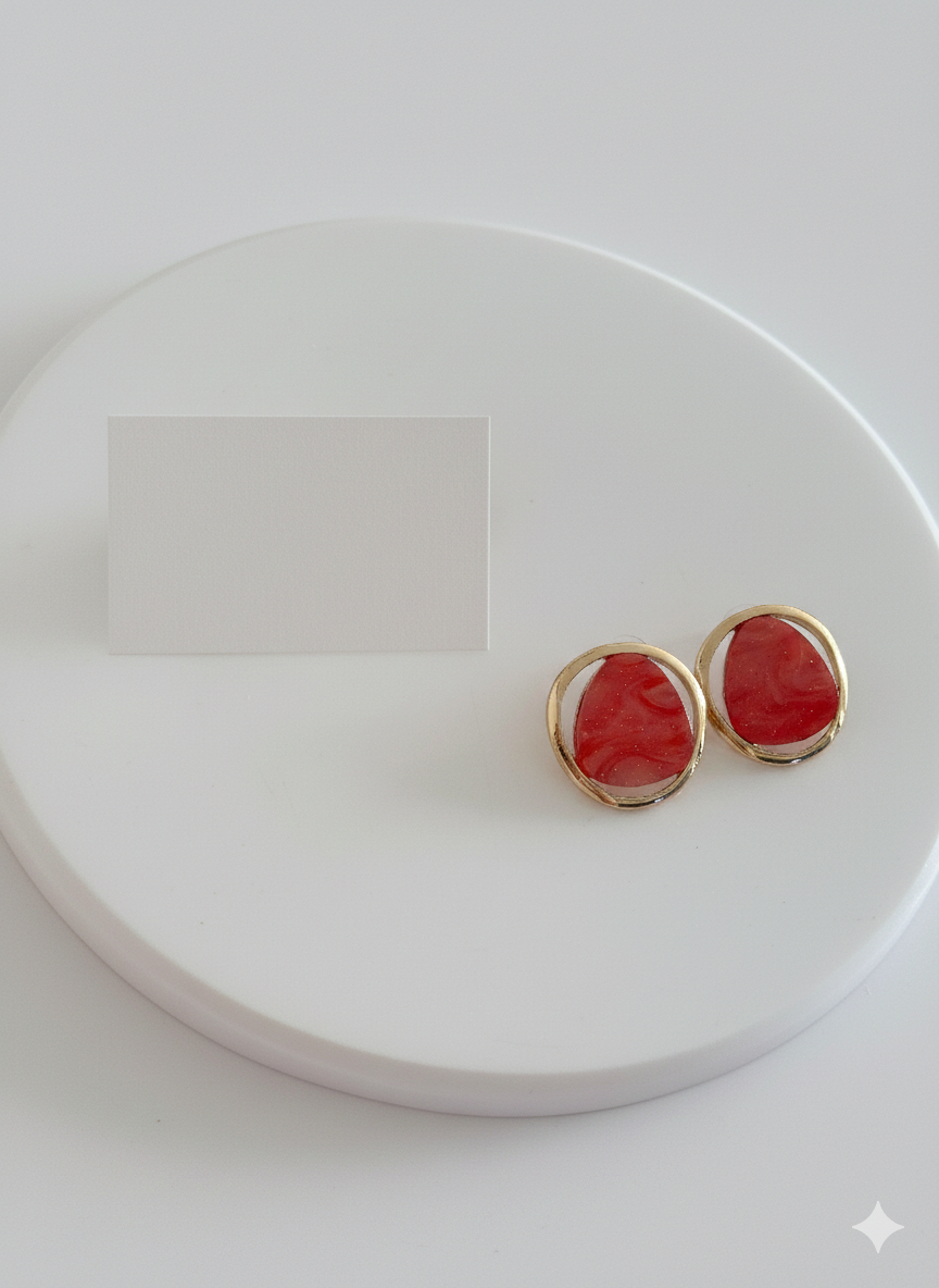 ZEOU’S RAVIA Yuvarlak Taş Küpe