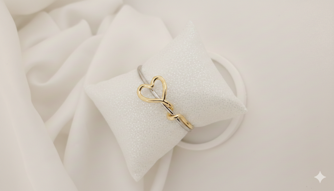 ZEOU’S LUMINA Kalp Detaylı Bileklik