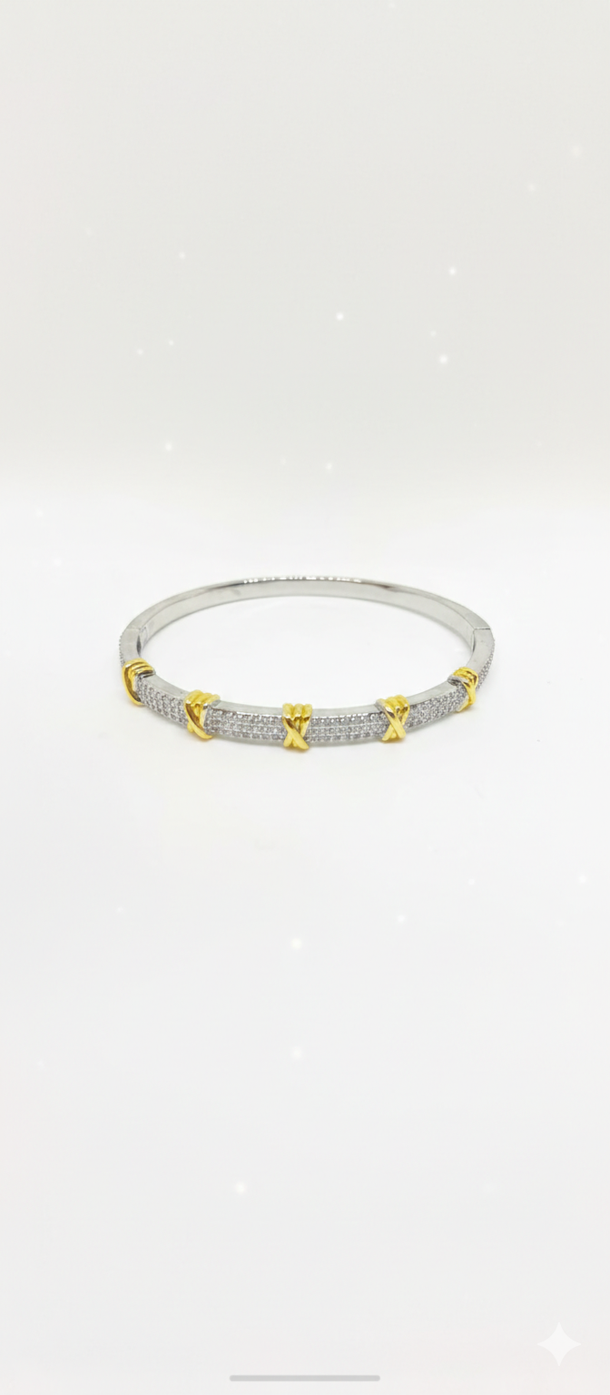 ZEOU’S AUREX Altın Detaylı Taşlı Bileklik