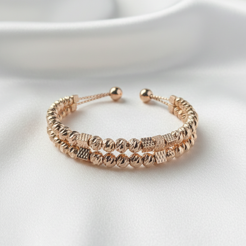 ZEO'US Dorika Dual Sphere & Cube Bangle